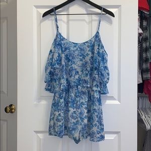 Quinn Cold Shoulder Ruffle Romper